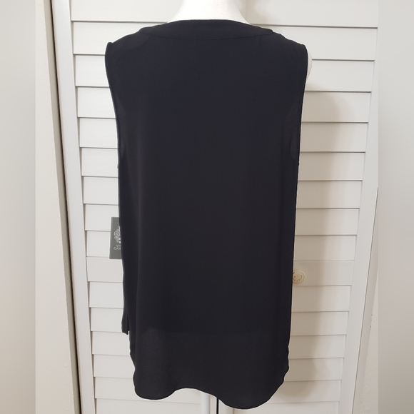 NWT Vince Camuto Women’s Bloom Rich Black Tank Size M - Picture 5 of 15